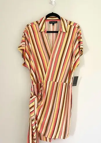 Eloquii  Striped Surplice Wrap Romper NWT