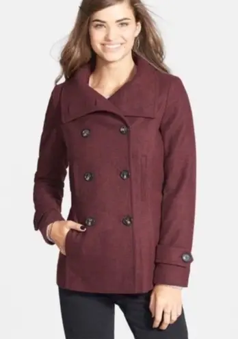 Thread and Supply  Double Breasted Oxblood Peacoat Size Medium