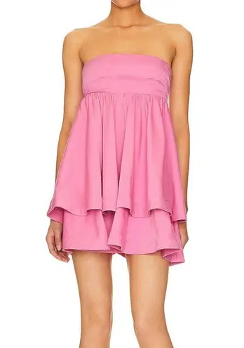 Camila Coelho Penelope Mini Dress Strapless Pink Barbie Size XS NEW