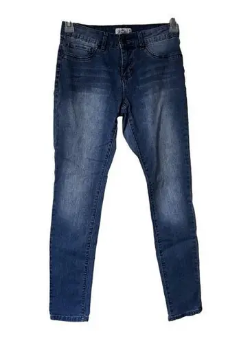 Royalty For Me Mid Rise Relaxed Fit Straight Leg Utility Jeans Blue Size 4