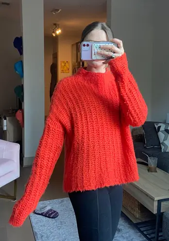 Aerie Orange Cropped Sweater