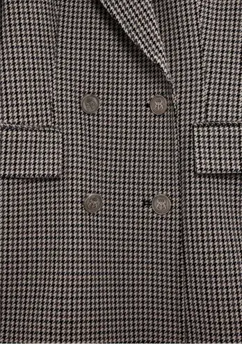 ZARA double breasted houndstooth blazer NEW