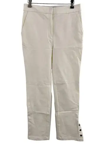 Derek Lam 10 Crosby Women's White Tesse Snap-leg Flared Pants Size 8 New
