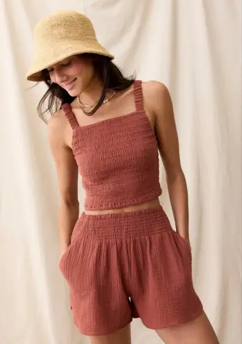 Marine layer Cali Rust Double Cloth Shorts S