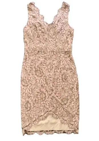 Eliza J Tulip Hem Floral Lace Dress Blush Pink Women’s Size 6 NWT