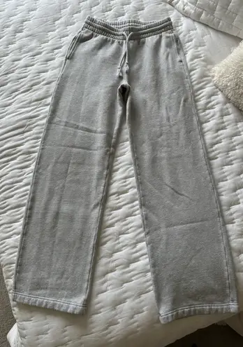 Aritzia TNA Cozy Fleece Wide Sweatpant Gray Size XS