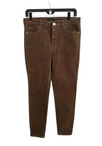 Well Worn Pants Womens Size 8 Brown Corduroy High Rise Skinny Soft Slim
