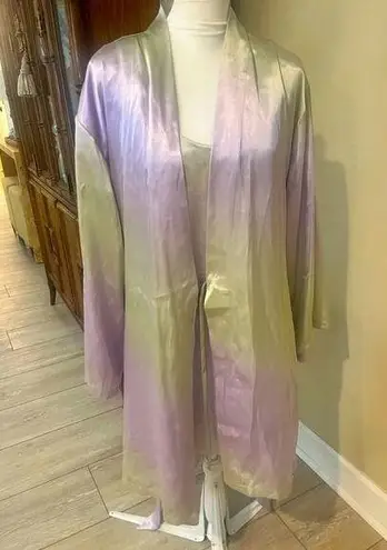 Halston Heritage HALSTON 2-PIECE SLIP NIGHTIE & ROBE SET