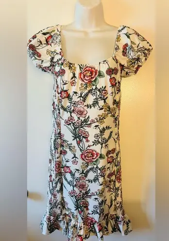 Revamped Women’s Stretchy Soft Floral Summer Dress On or off shoulder Mini Cottagecore