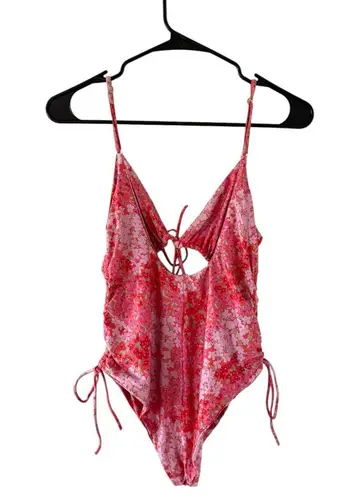 Bond Eye Australia Garden Floral Tied Together One Piece Swimsuit Pink Size L