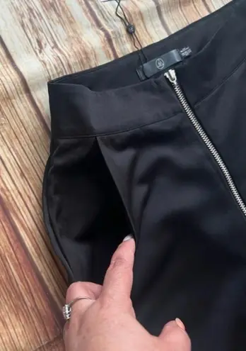 Missguided Womens Cropped Trousers Black Press On Buttons on Sides Size 4