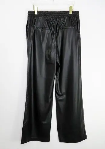 ZARA  Blogger Favorite Black Faux Leather Straight Leg Pants Large