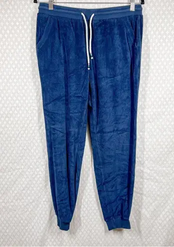 Marine layer Blue Velour High Rise Jogger Pants
