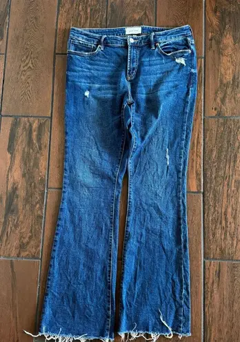 Dear John  Women’s Jaxtyn Bootcut St Tropez‎  Distressed Raw Hem Jeans Size 31x32