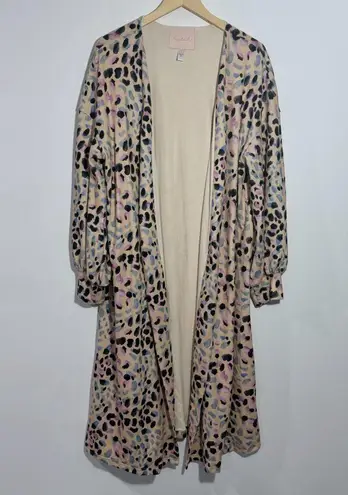 Hutch Anthropologie Spotted Duster Kimono Jacket Leopard Print Size Large