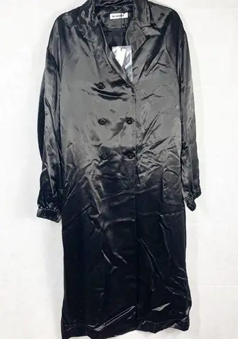 Jil Sander  Groove Double Breasted Satin coat