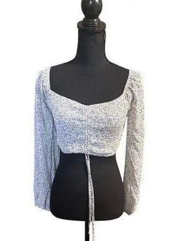 Mabel Crop Top Ruched Floral