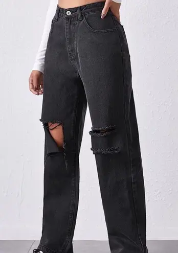 SheIn ✨HP✨High-Waisted Ripped Baggy Jeans✨