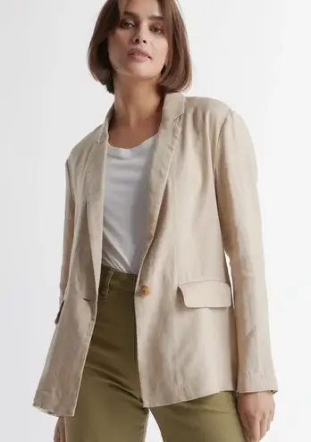 Quince 100% European Linen Blazer Driftwood