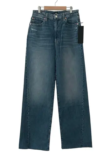 Edwin Women's Nova Forward Seam Wide Leg Raw Hem Denim Jeans Medium Wash 29 New Blue