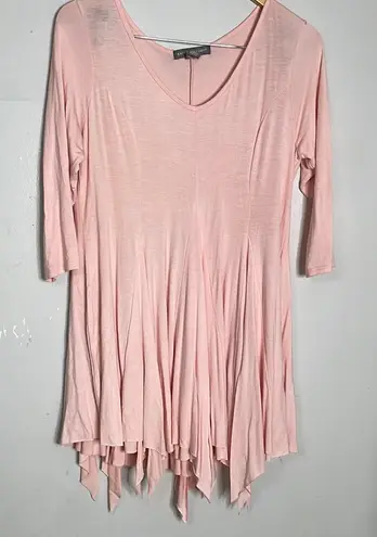 Kate & Mallory Relaxed Pink Asymmetrical Tunic