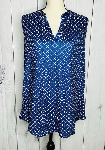 Halife Sleeveless Tunic Top Womens Sz XL Blue Lightweight Comfort Stretch Soft