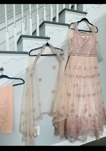 New Pakistani Indian Bridal Gown Pink Size M