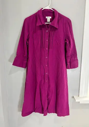 Orvis Linen Blend Shift Dress Sun Dress Sundress Knee Length Minimal Basic M