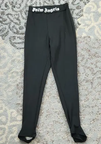Palm Angels Stirrup Pants Black White