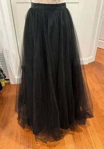 Black Tulle Maxi Skirt