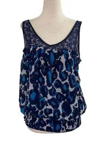 Jonathan Martin  Blue Lace Women' Sleeveless Top Size Large | 47-2