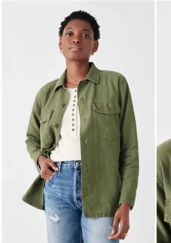 Faherty ππ Savannah Cotton Overshirt Jacket~ Fatigue Green XS NWT