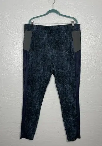 LOGO By Lori Goldstein LOGO Lounge Lori Goldstein Women Plus Size 1X Blue Tie Dye Pants Pocket