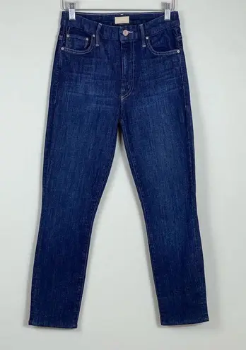 MOTHER The High Waisted Looker in Clean Sweep Dark Wash Size 26 SHORT Blue