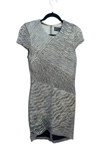 Torn By Ronny Kobo Kaitlyn Gold Metallic Textured Bodycon Mini Dress Small