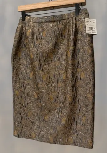 Doncaster Vintage Pencil Skirt Size 4 Jacquard Paisley Zip NWT Deadstock