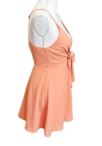 by the way. Revolve Liliana Tie Front Mini Fit & Flare Dress Tangerine Size S NWT