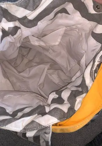 Gray White Chevron Tote Purse and Wallet