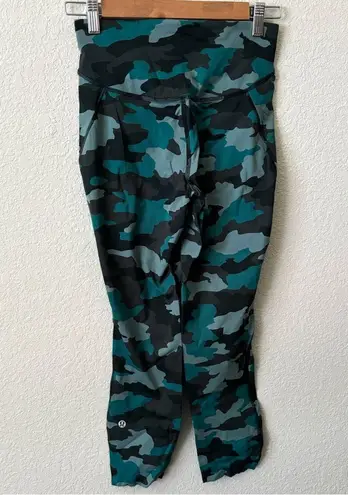 Lululemon Base Pace High-Rise Crop 23" Heritage 365 Camo Tidewater Teal Multi