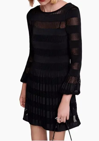 Maje Short Openwork Knit Dress