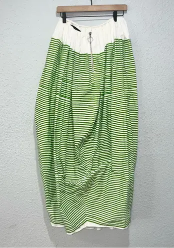 Marine Serre Regenerated Ball Skirt Green Striped