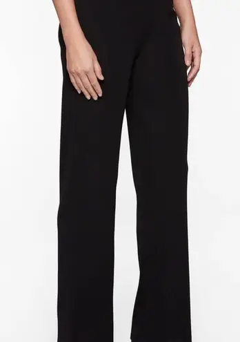 Misook Black Wide Leg Knit Pant Elastic Waist size XL