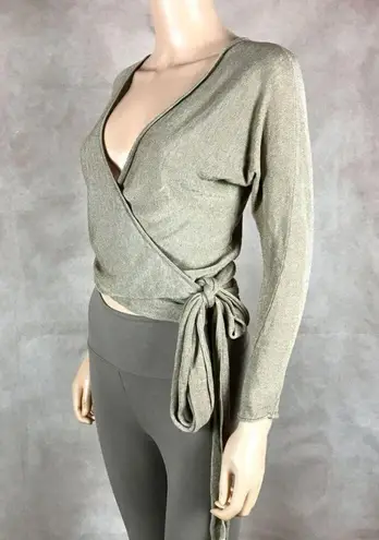 J.CREW Favorite Linen Wrapped Cardigan, Beige XS Tan