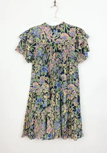 Current Air Flutter Sleeve Floral Print Dress