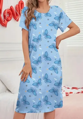 3 for $25. Women Sleepwear Dress XXL Blue Butterfly