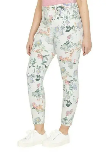 Buffalo David Bitton Women Pants Size 4 S Havana Jeans White Floral High Rise