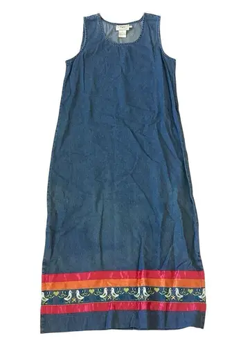 Vintage Country Wear Casuals Denim Dress Set Blue