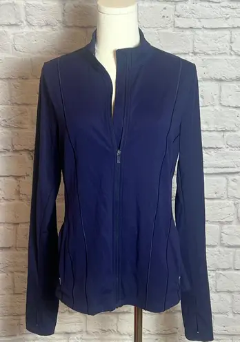 Calia Women's L Navy Full Zip Performance Jacket Stretch Neutralcore Blue Size L