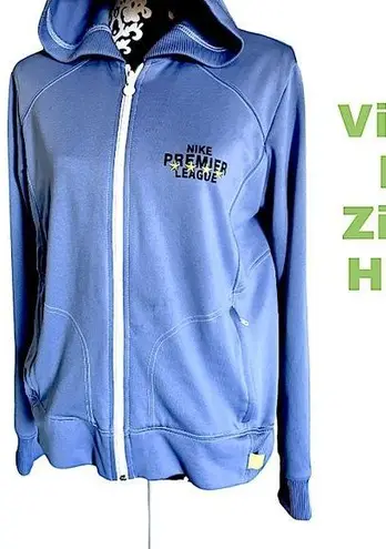 Nike Y2k  zip- front periwinkle blue  hoodie - Image 2
