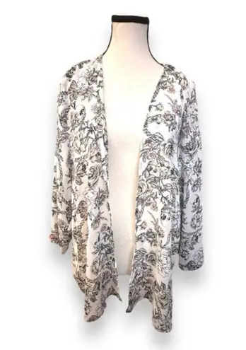 Torrid Women’s  1/2 Floral Skull Cropped Chiffon Kimono Shrug 1X 2X 14 16 18 20